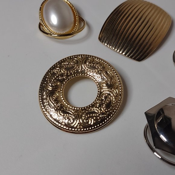 Lot Of 6 Lightweight Metal Scarf Clips - Picture 4 of 16